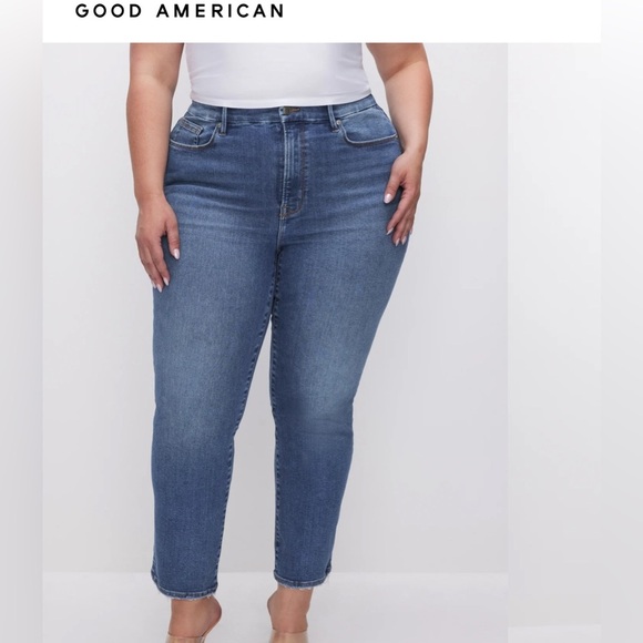 Good American - ALWAYS FITS GOOD LEGS Straight Jeans - Picture 1 of 8